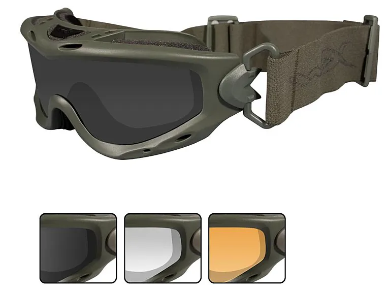 WILEY X SPEAR - Green Frame w/ Smoke Grey / Clear / Light Rust Lenses
