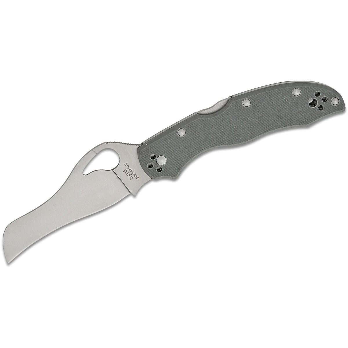 Spyderco Byrd Gooney Folding Hawkbill Knife, Gray - BY24GPGY