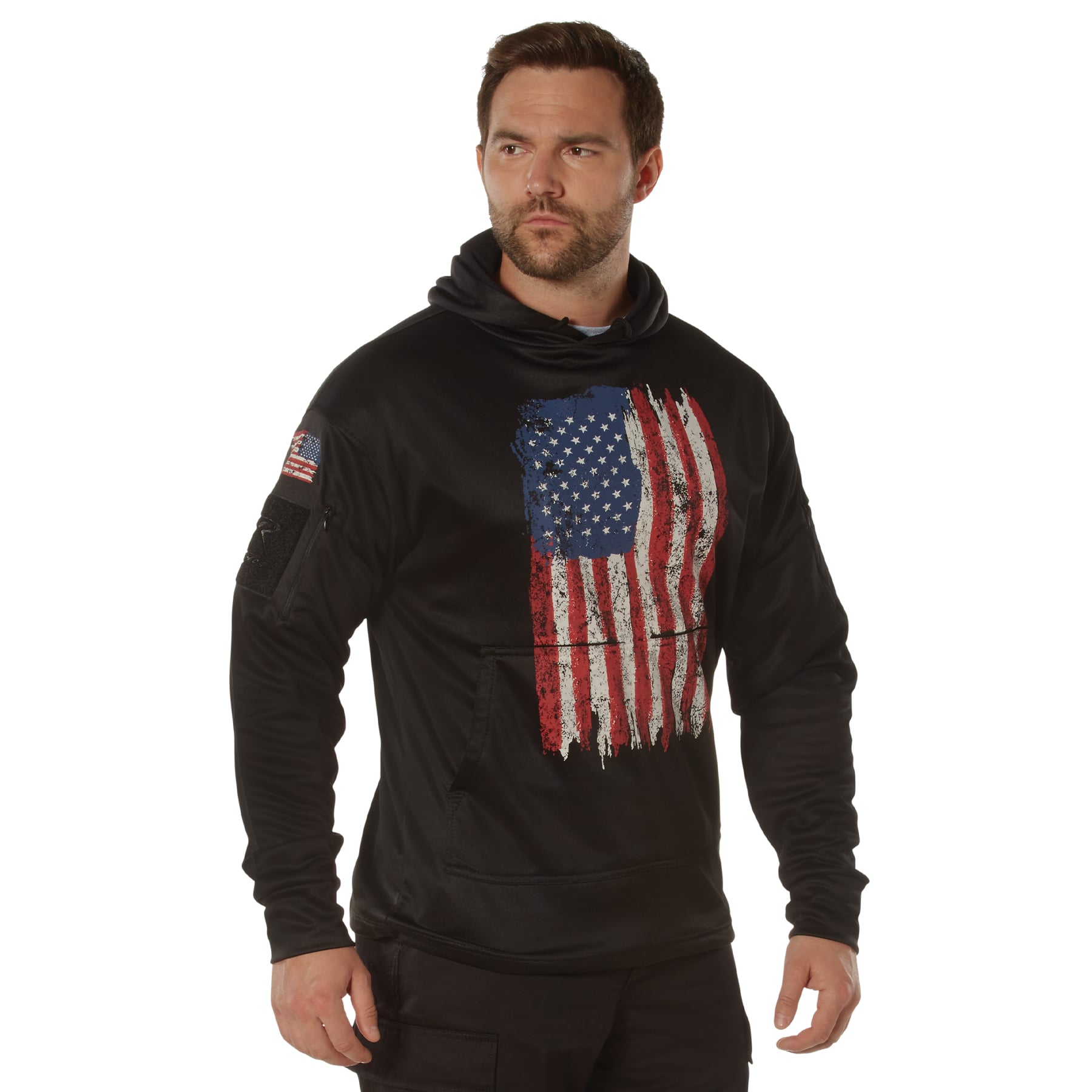 Rothco Concealed Carry U.S. Flag Hoodie - Red - White - Blue, X-Large