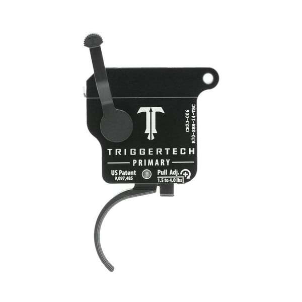 Triggertech Rem 700 Primary Single-Stage Traditional Curved Trigger w/ Bolt Release for Remington 700 Rifle, Black - R70SBB14TBC
