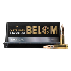 BELOM Ammo 7.62x39mm 123gr FMJ Ammo - Box of 20