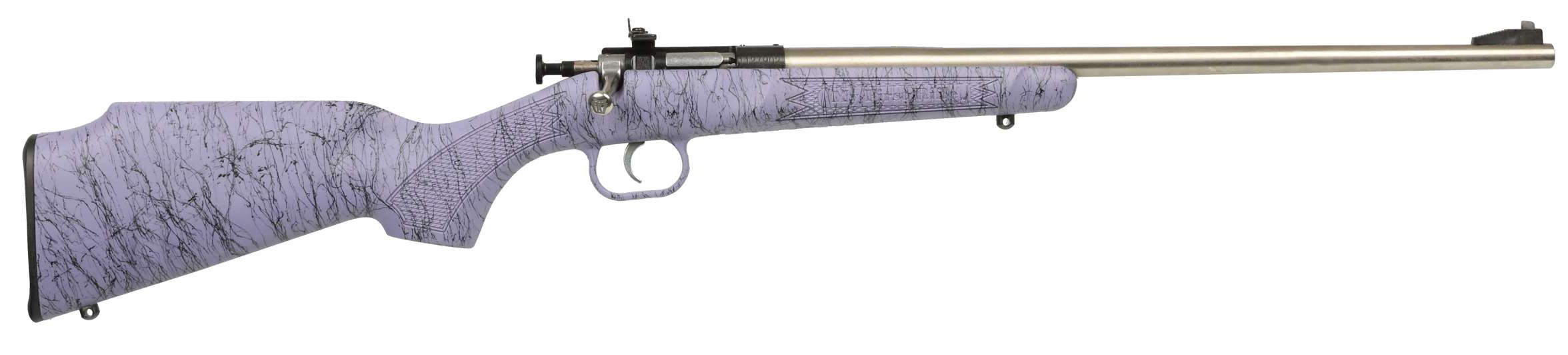 KSA Crickett Purple Synthetic 22LR Black Webbed SS