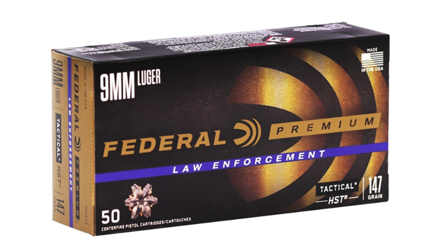 Federal Premium LE Tactical HST 9mm 147gr JHP Ammo, 50rds - P9HST2