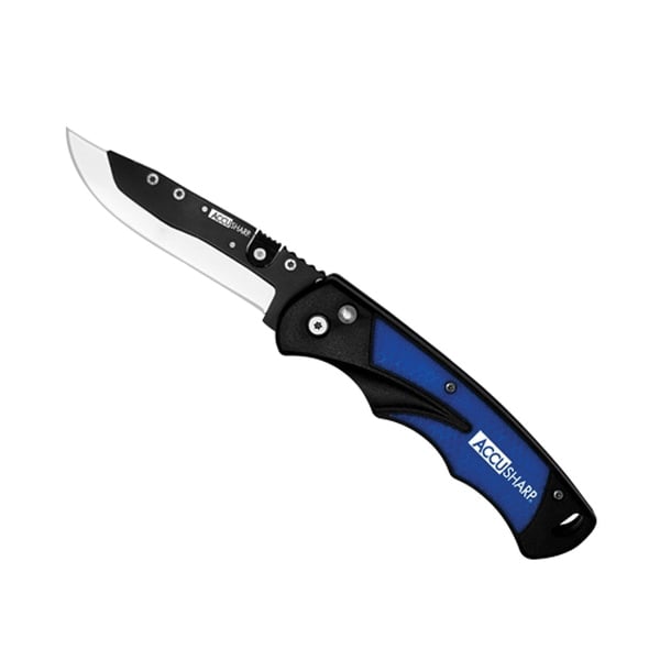 AccuSharp Folding Knife Royal Blue - Versatile with Durable Handle for Everyday Use - 743C