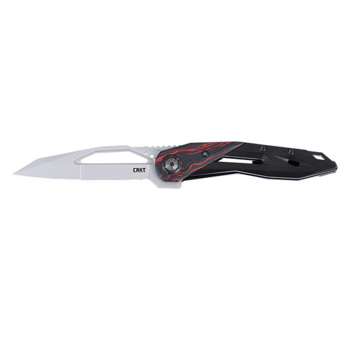CRKT Nucleus Frame Lock Folding Knife Reverse Tanto, Black/Red