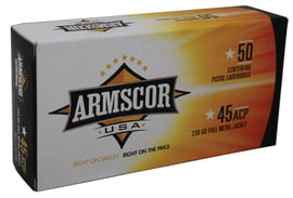 Armscor 45 Auto/ACP 230gr FMJ Ammunition 50rds - FAC45-12N