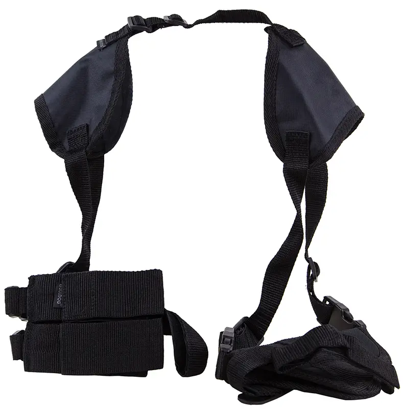 Bulldog WSHD3 Deluxe Shoulder Harness Black Nylon Harness Fits S M Compact/Taurus Millennium/2.50-3.75" Barrel Ambidextrous