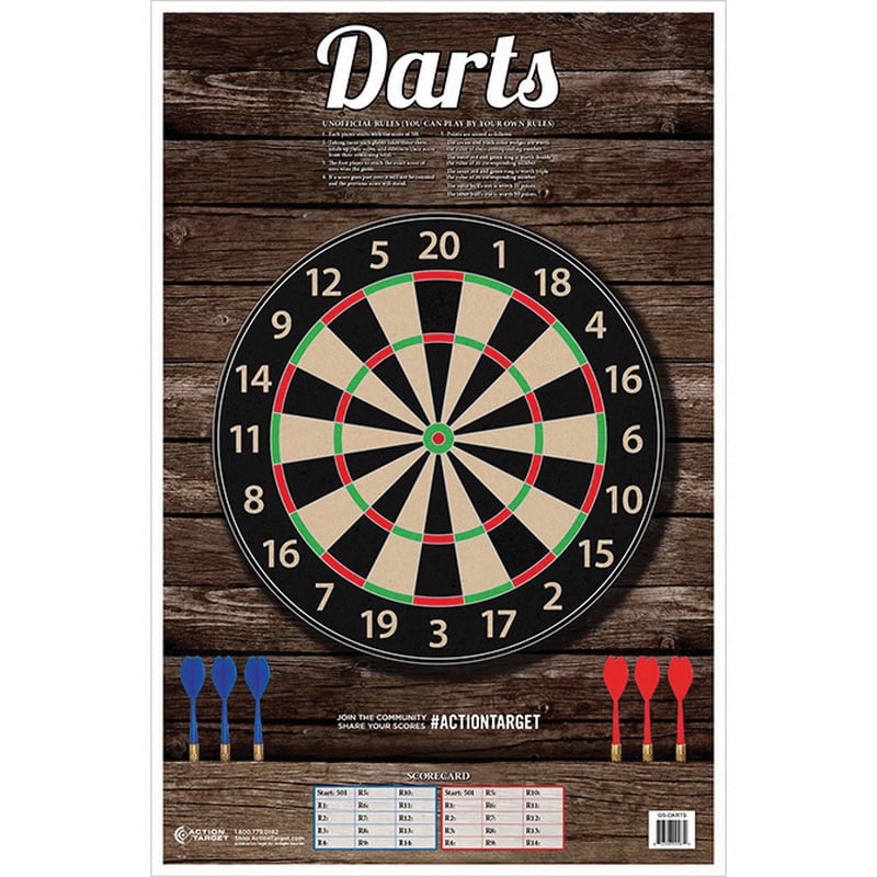 Action Target 23" x 35" Darts Target, 100/box - GS-DARTS-100