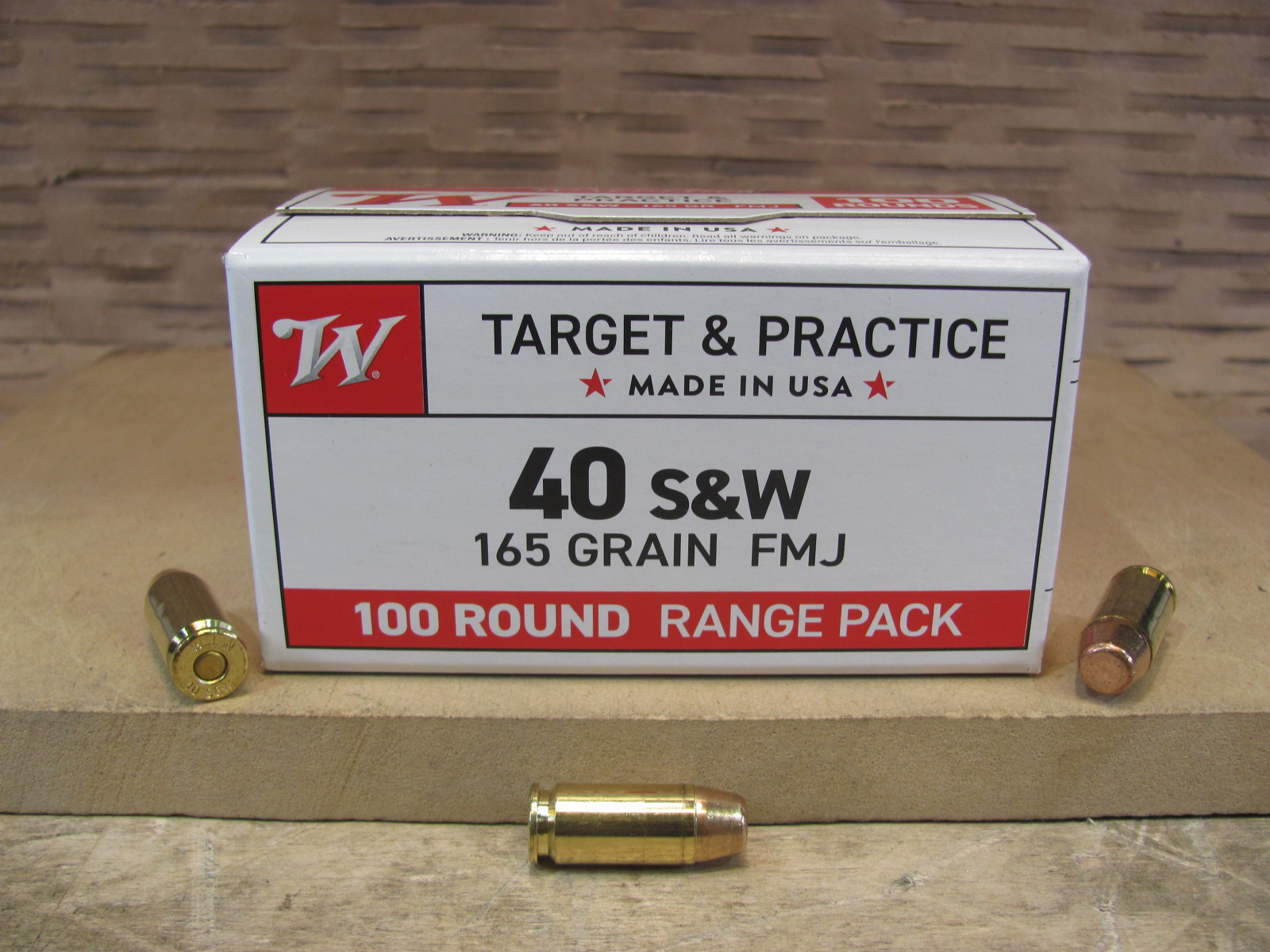 1000 Rounds – 40 SW 165 Grain FMJ Winchester Ammo – USA40SWVP