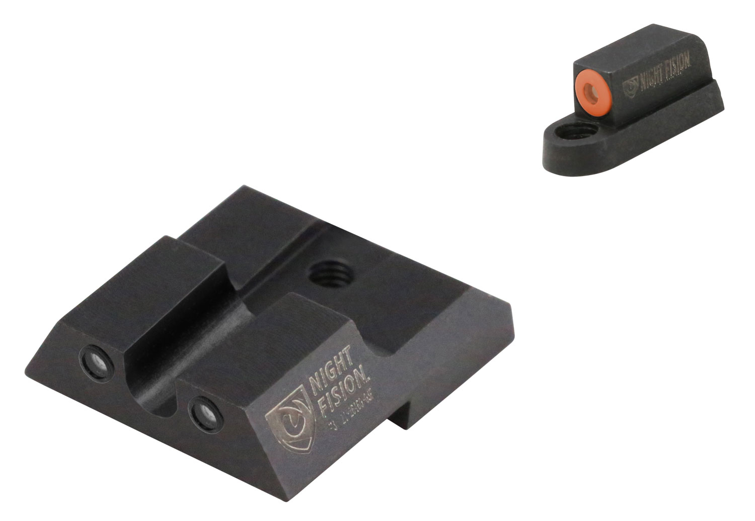 Night Fision Night Sight Set for CZ-USA P-07, P-09 Handguns, Green with Orange Square Front, Green with Black U-Notch Rear - CZU-076-007-OGZG