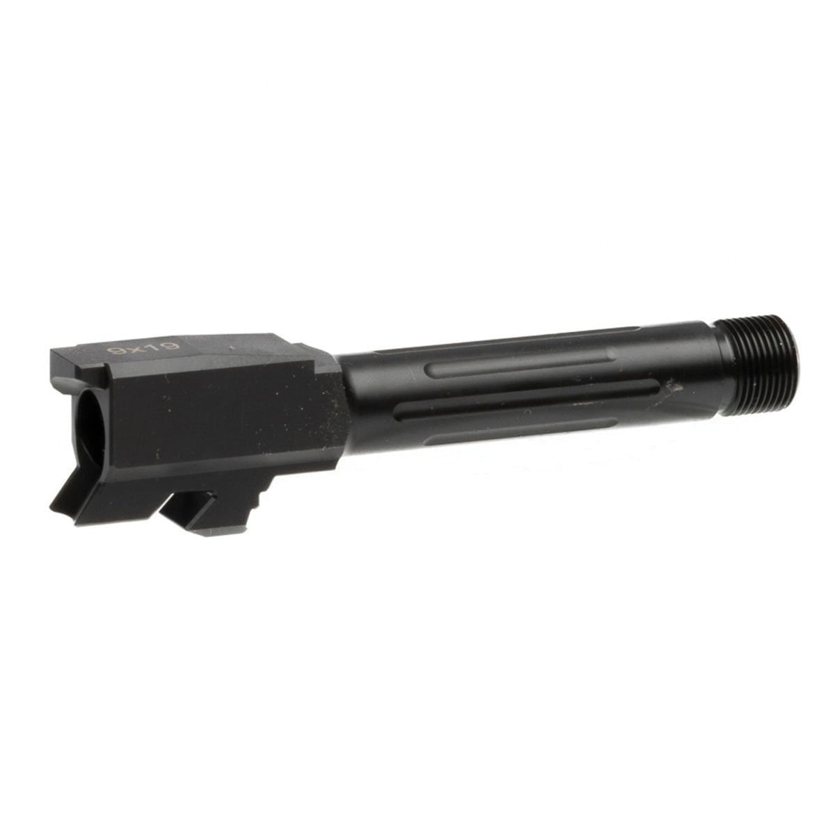 Brownells Threaded Fluted Barrel 9mm Fits Glock G43, Black