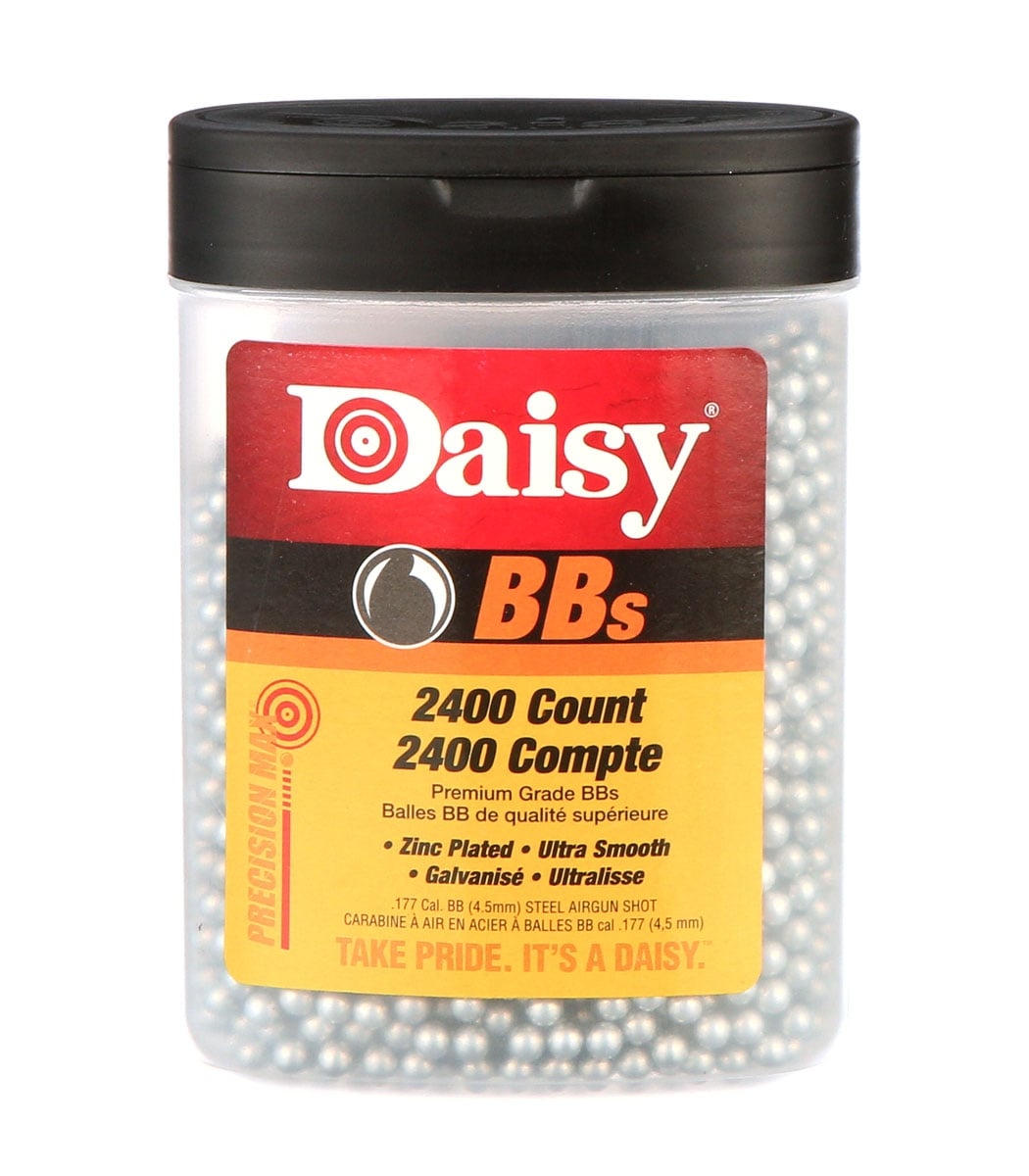 Daisy .177 Cal Zinc-Plated Steel BBs, 2400 ct - 980024-446