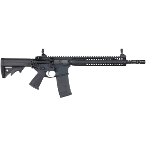 LWRC IC-SPR Semi Automatic Rifle 5.56x45mm NATO 16.1" Fluted Black Threaded Barrel Black Frame Black Collapsible Stock