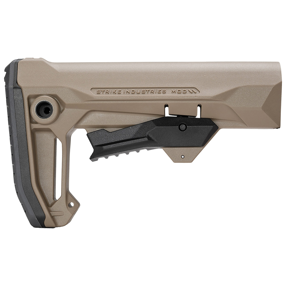 Strike Industries Mod 2 Rifle Stock Flat Dark Earth - Versatile and Durable Stock for Tactical and Precision Applications - SI-STRIKE-ES-MOD2-FDE