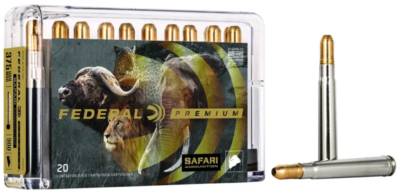 Federal P375T2 Premium Safari Cape-Shok 375H 300gr Trophy Bonded Sledgehammer Solid 20 Per Box/10 Case