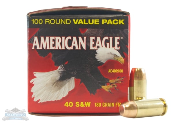 American Eagle 40 S&W 180gr FMJ AMmunition 100rds - AE40R100