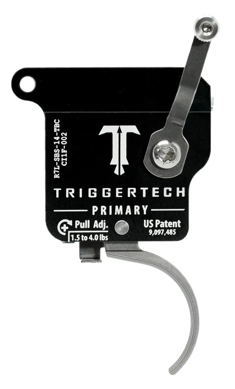 TriggerTech R7LSBS14TBC Primary Single-Stage Traditional Curved Trigger with 1.50-4 lbs Draw Weight for Remington 700 Left