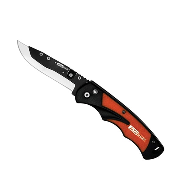 AccuSharp Folding Knife Blaze Orange - Compact Handle for Easy Identification - 741C