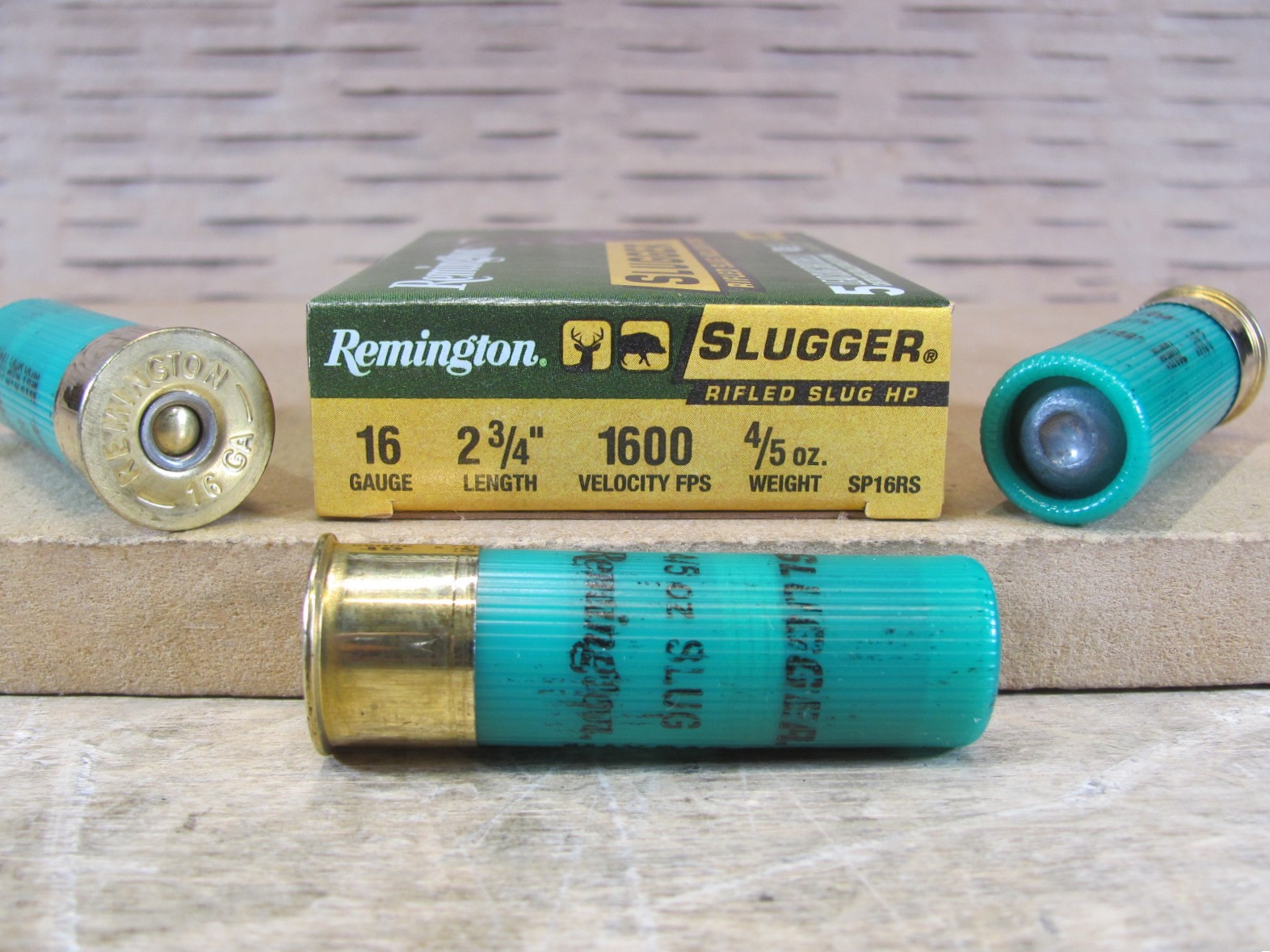 5 Round Box – 16 Gauge Slug 4/5 Oz Remington Slugger 1600 FPS Ammo – SP16RS