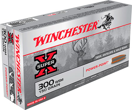 Winchester Ammo X300WSM1 Super X 300WSM 150gr Power Point 20 Per Box/10 Case - No Credit Card Fees - Low, flat rate shipping