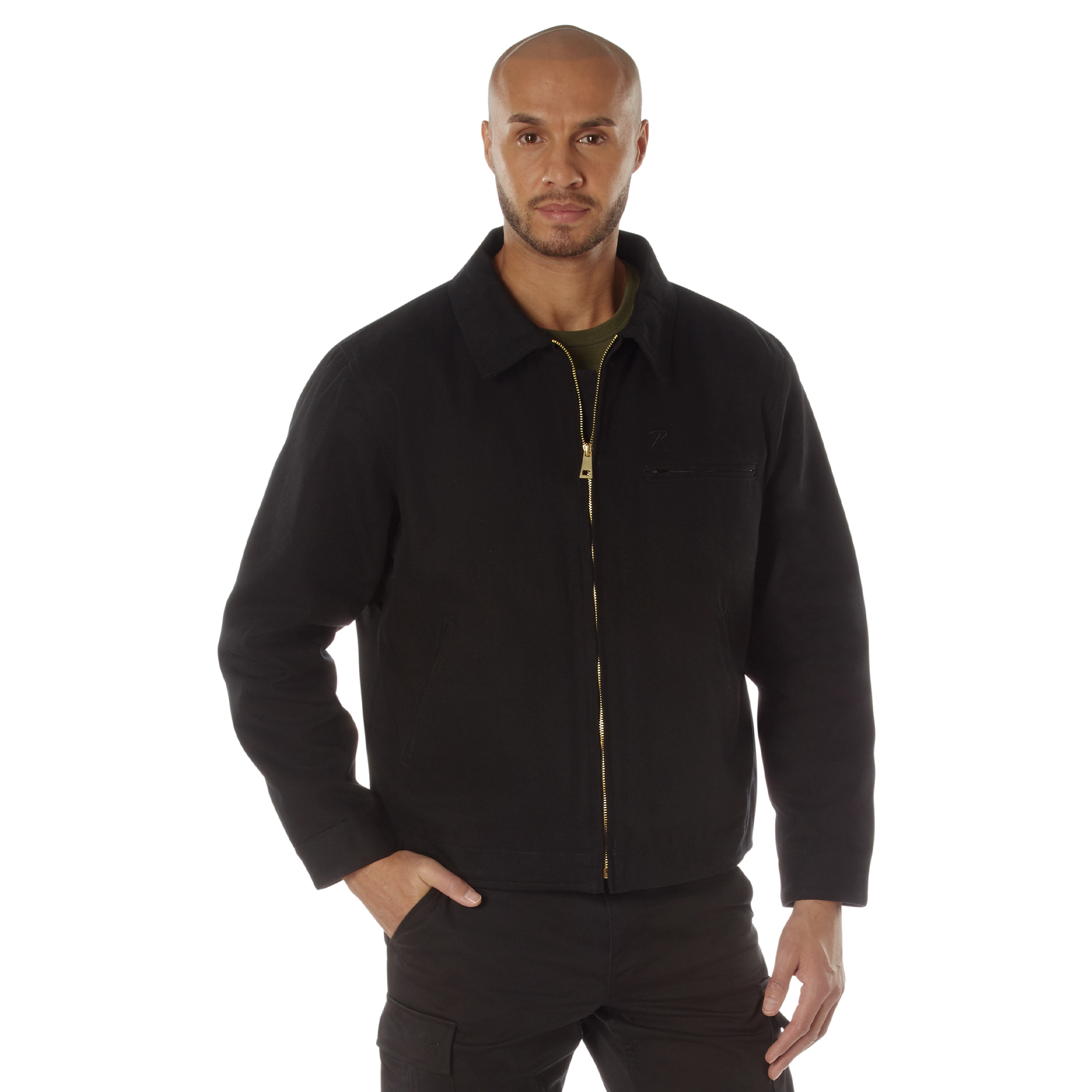 Rothco Canvas Work Jacket - Black, Large
