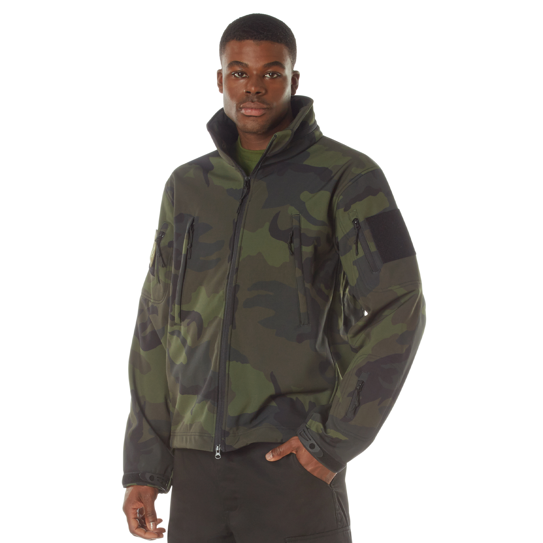 Rothco Midnight Camo Special Ops Soft Shell Jacket - Midnight Woodland Camo, X-Large