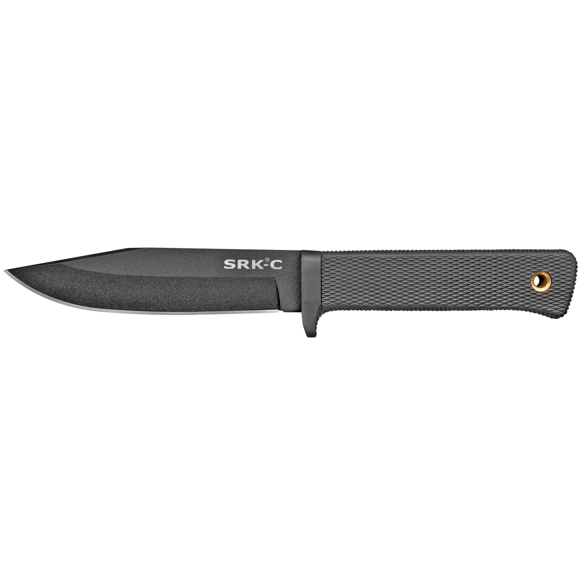 Cold Steel SRK Compact, Fixed Blade Knife, SK-5 with Black Tuff-Ex Finish, Plain Edge, 5" Blade