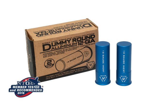 Strike Industries Aluminum 12 Gauge Dummy Rounds 2 Pack Blue One Size