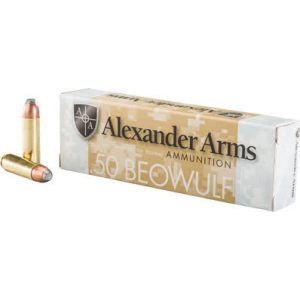 Alexander Arms 50 Beowulf 400 Grain Flat Point 20/Box - 20rd Box