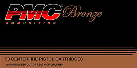 PMC Bronze Handgun Ammunition .45 ACP 185 gr JHP 900 fps 50/ct - Flat Rate Shipping Under 30lbs!
