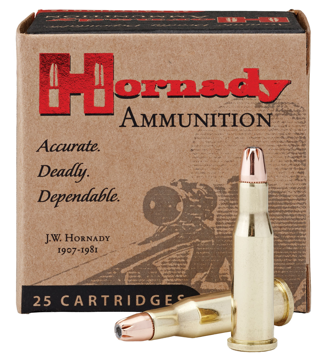 Hornady Custom 45 gr Hollow Point Match .218 Bee Ammo, 25/box - 8307
