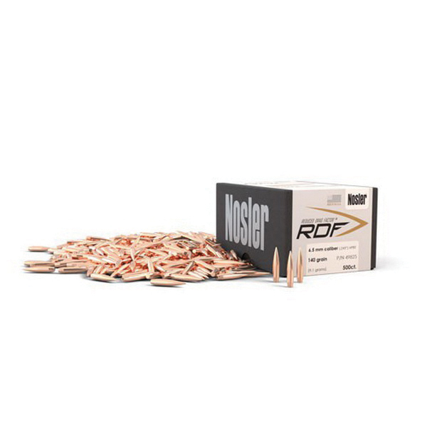 Nosler RDF 6.5mm 140 gr HPBT Rifle Bullet, 500/box - 49825