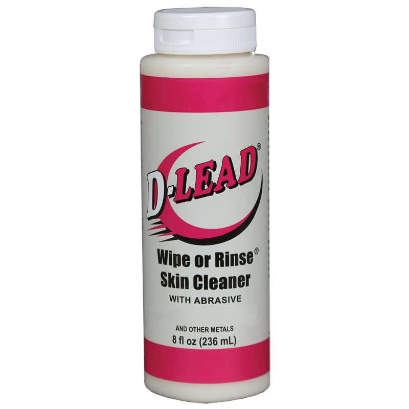 D-Lead Wipe or Rinse Skin Cleaner w/Abrasive, 8 oz Bottle Case of 24
