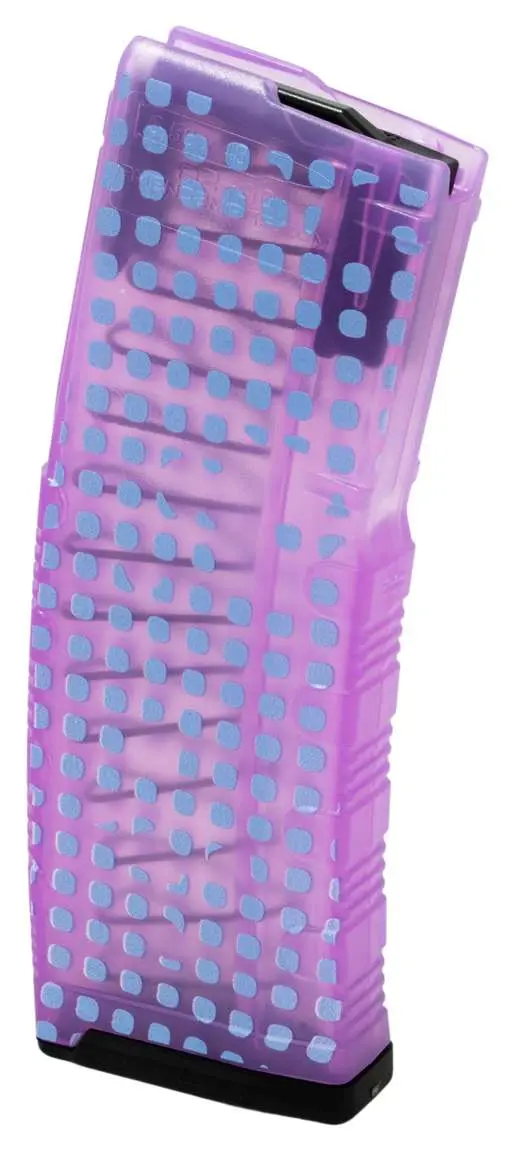 AMEND2 MOD-C 5.56MM 20RD AR15 W RED FOLLOWER TRANSLUCENT PINK DESERT NIGHT POLY MAG ( 50 PER CASE )