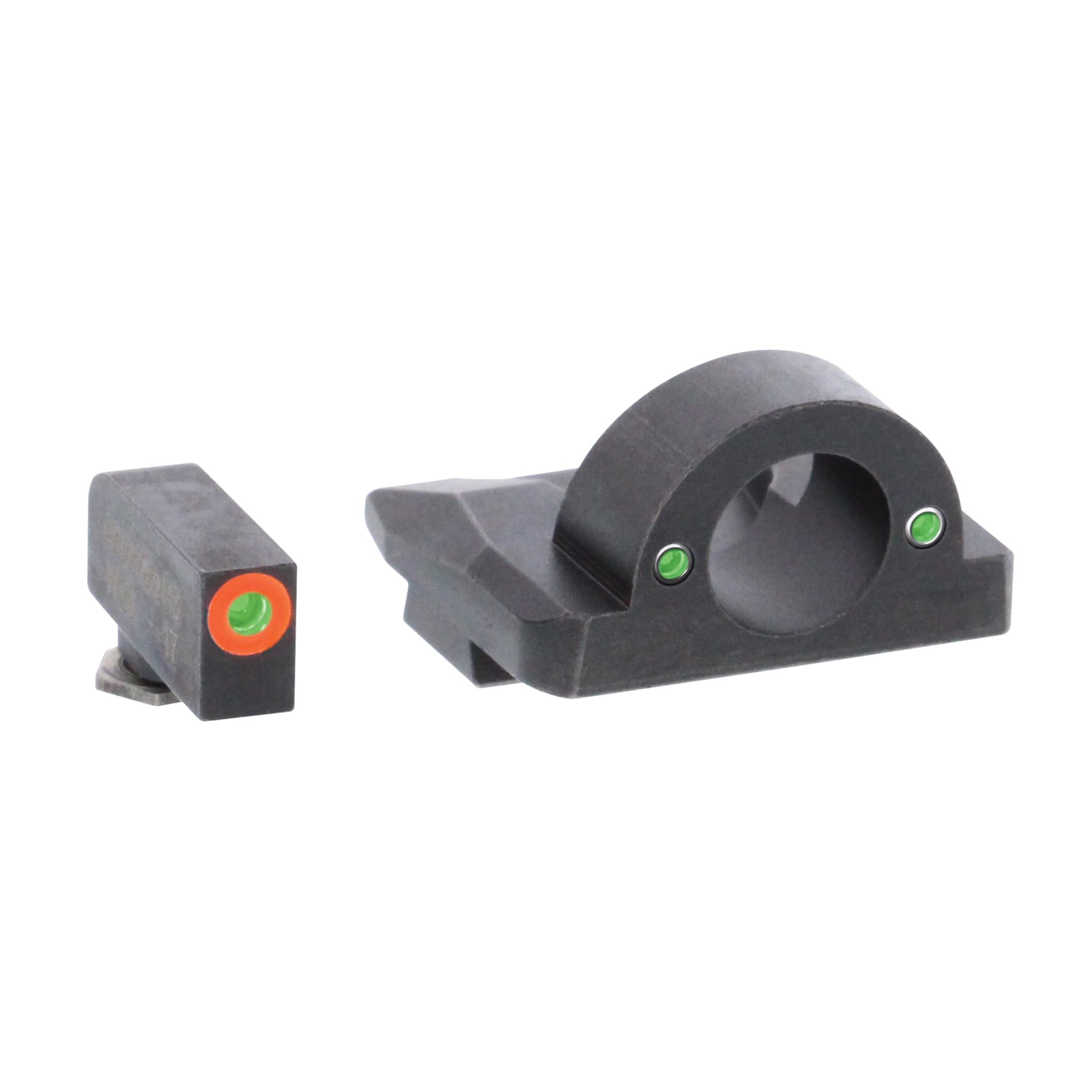 AmeriGlo Ghost Ring Night Sight Set for Glock 20, 21 Pistols, Green with Orange Outline Front, Green Rear - GL226