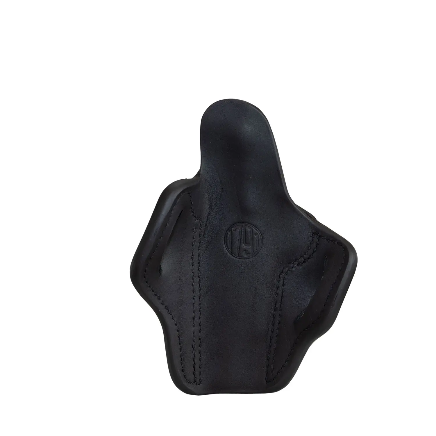 1791 Gunleather ORBH1SBLR BH1 Optic Ready OWB Size 01 Stealth Black Leather Belt Slide Fits 5" 1911 Right Hand