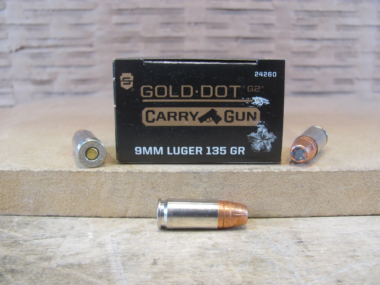 20 Round Box – 9mm Luger 135 Grain Speer GDHP Gold Dot Carry Gun Ammo – 24260