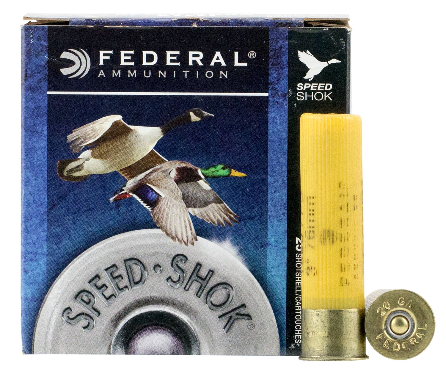 FEDERAL SPEED SHOK 20GA 3″ – 7/8OZ #1 1550FPS 25RD 10BX/CS - No Credit Card Fees - Low, flat rate shipping