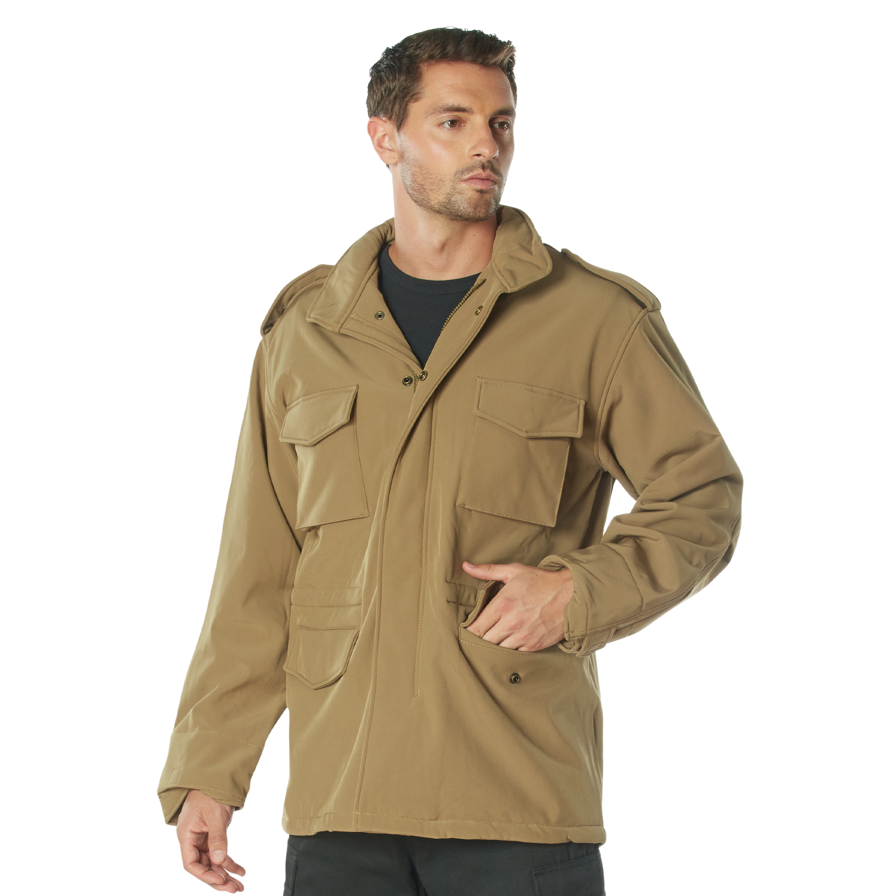 Rothco Soft Shell Tactical M-65 Field Jacket - Coyote Brown, X-Large