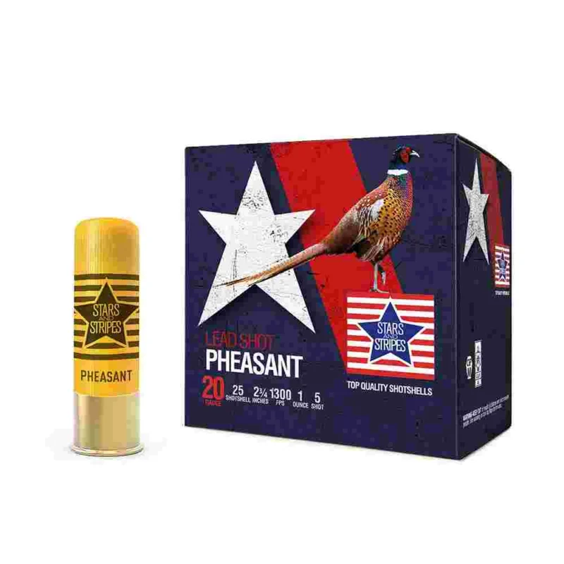 PPU Stars Stripes Pheasant Load Shotshells 20ga 2-3/4'' 1oz 1300 fps #5 25/ct