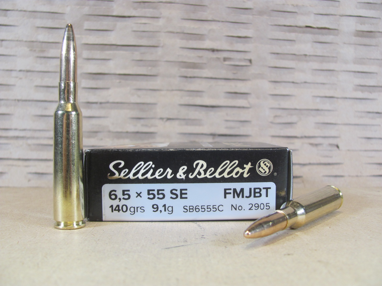 400 Round Case – 6.5×55 SE Swedish 140 Grain FMJ Sellier Bellot Ammo – SB6555C