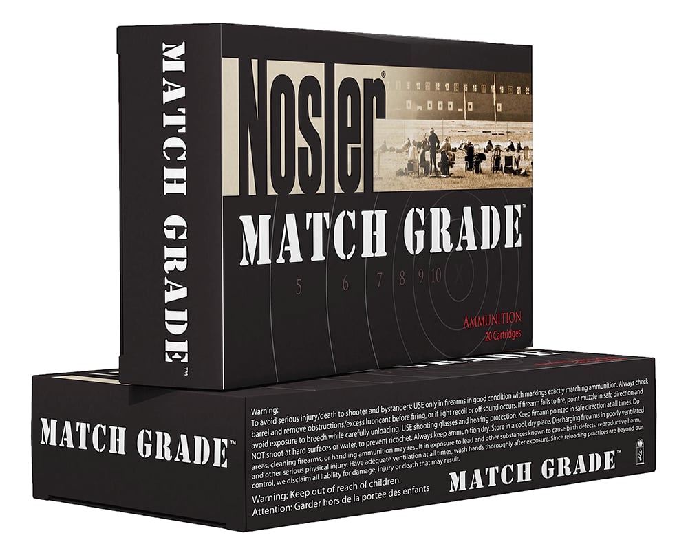 Nosler Match Grade 338 Lapua Mag 300 grain Custom Competition Rifle Ammo, 20/Box - 43136