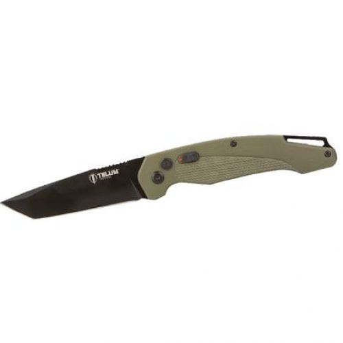 Telum Tactical Titan Folding Knife Tanto, OD Green
