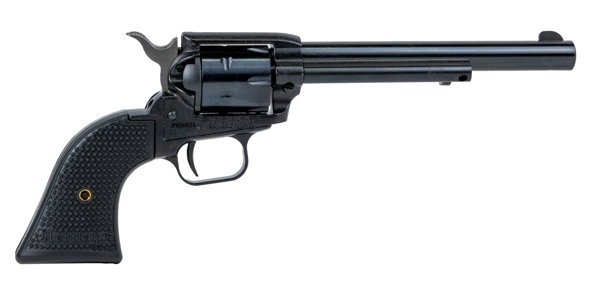 Heritage Rough Rider .22LR 6" 6rd Revolver, Black - RR22B6PG