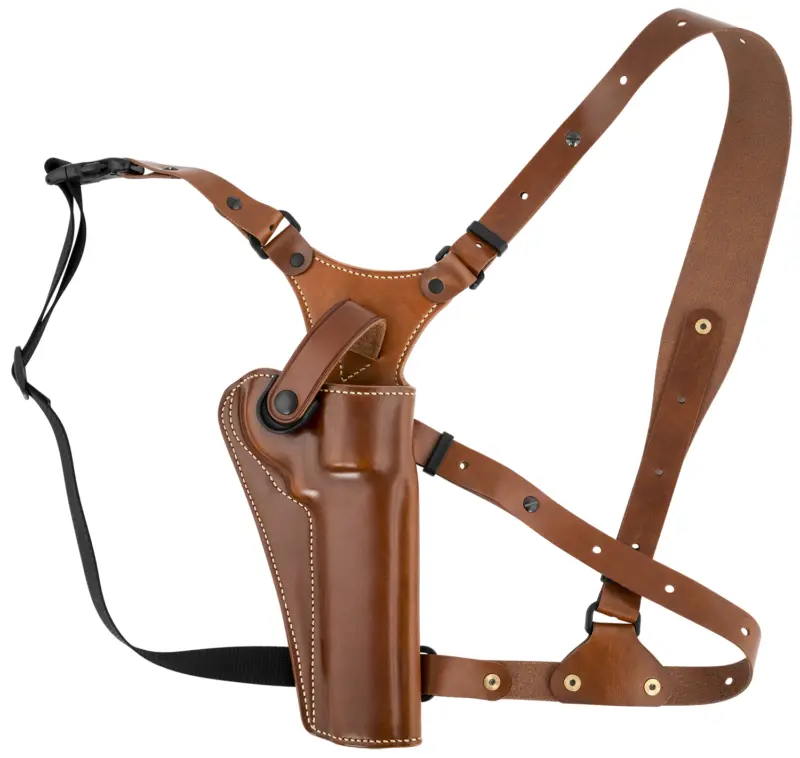 Galco GA128 Great Alaskan Size Fits Chest Up To 54" Tan Leather Shoulder/Torso Strap Fits Ruger GP100 Fits S L Frame Right Hand