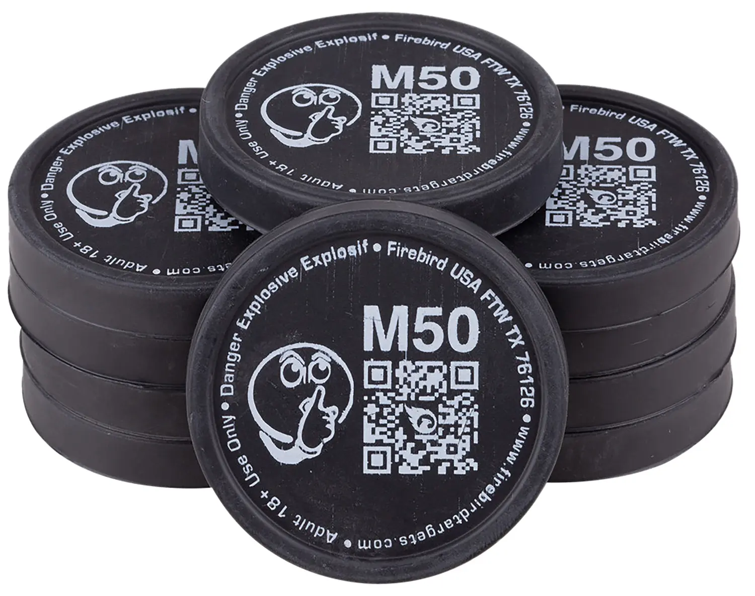 Firebird USA M50 Moderated Moving Trajectory/Static Universal Firearm Low Noise 50mm/ 10 Pack