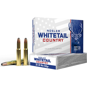 Nosler 40135 Whitetail Country 30-30Win 150 GR Spitzer Boat Tail 20 Per Box