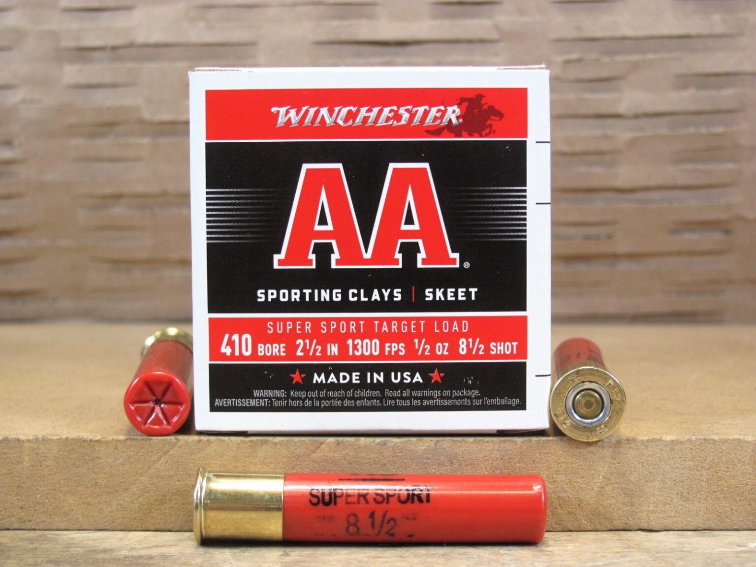 250 Round Case – 410 Gauge 2.5 Inch 1/2 OZ 8.5 Shot 1300 FPS Winchester Target Load Ammo – AASC4185
