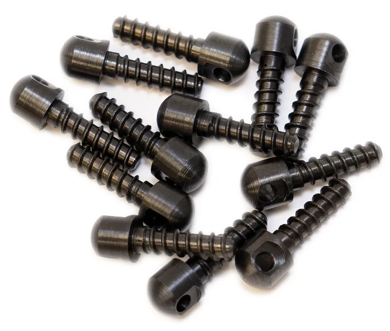 GrovTec US Swivel Studs Wood Screws Black 0.75 12 Pack