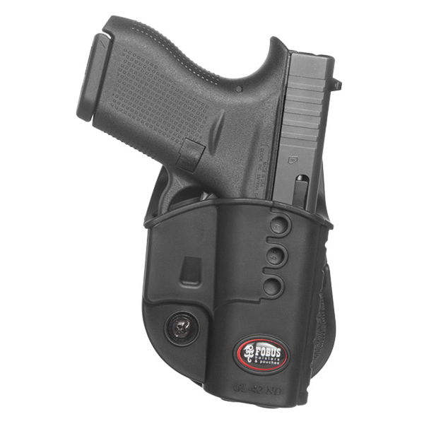 Fobus Evolution Right Hand Glock 42 Holster, Smooth Black - GL42ND
